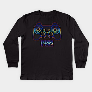 PS2 Outline Kids Long Sleeve T-Shirt